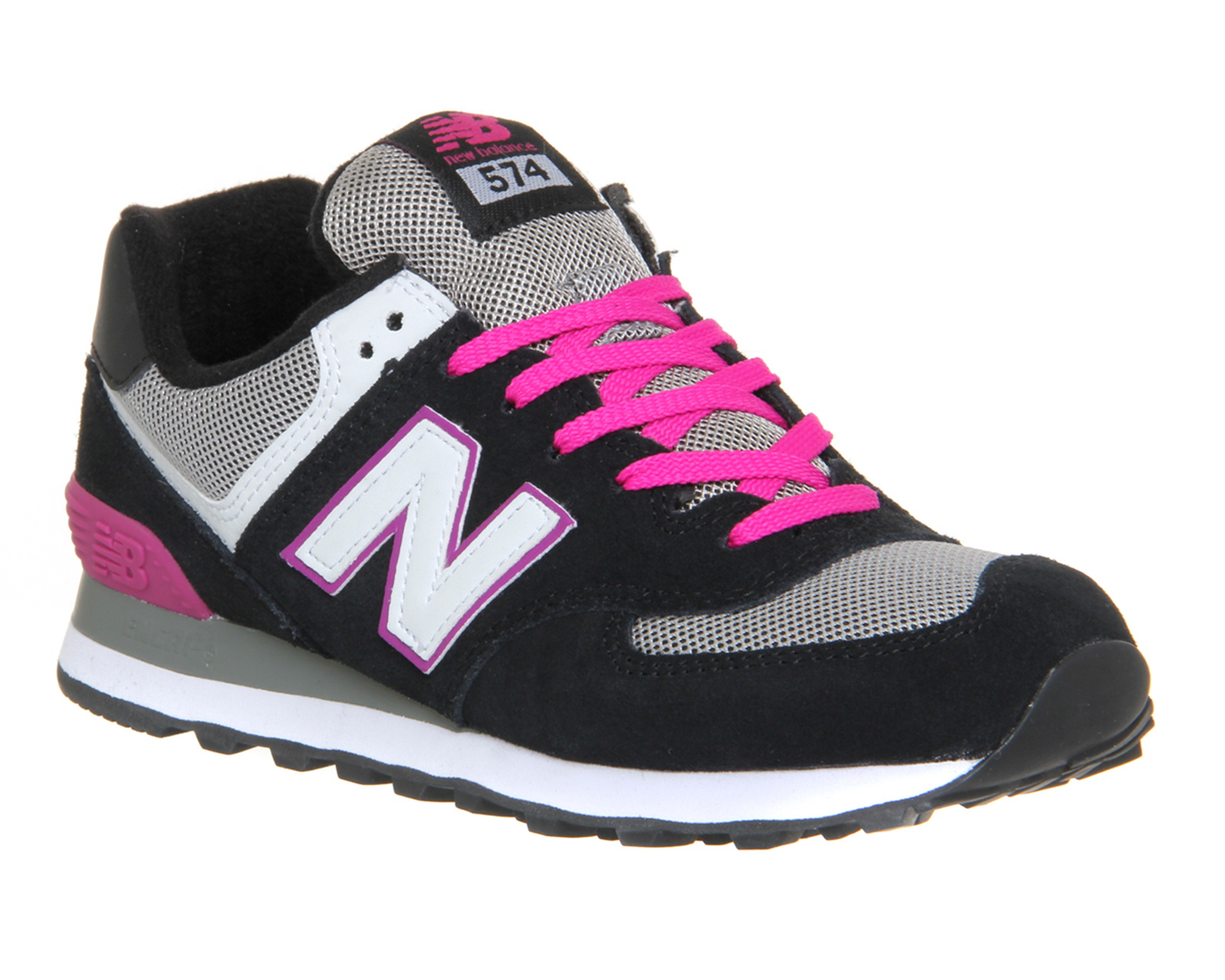 new balance wl574 w chaussures noir rose